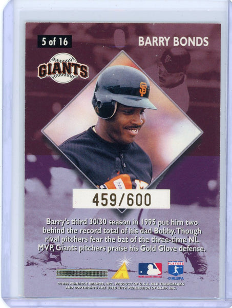 Barry Bonds - 1995 Pinnacle Summit Mirage Big Bang 459/600 #5 of 16 Giants