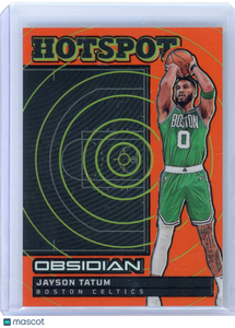 Jayson Tatum - 2024-25 Panini Obsidian Hotspot Orange 79/99 #4 Celtics