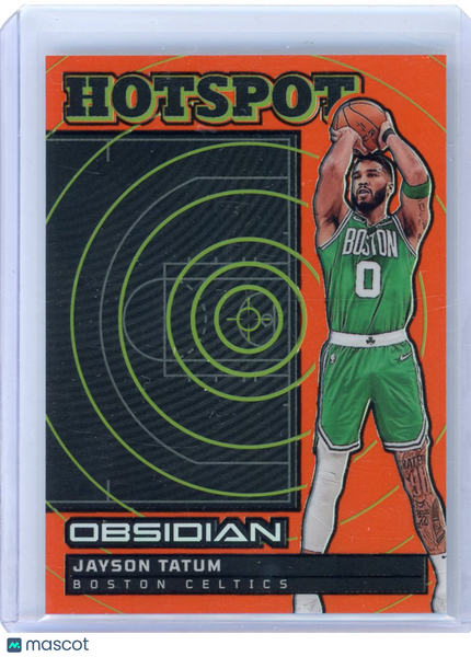 Jayson Tatum - 2024-25 Panini Obsidian Hotspot Orange 79/99 #4 Celtics