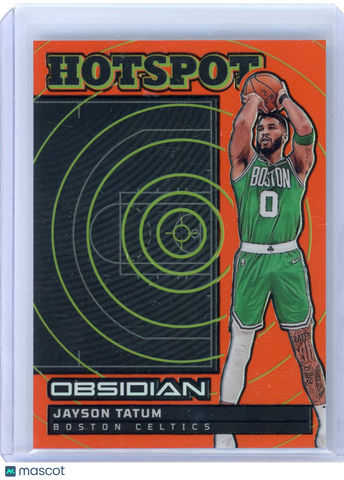 Jayson Tatum - 2024-25 Panini Obsidian Hotspot Orange 79/99 #4 Celtics