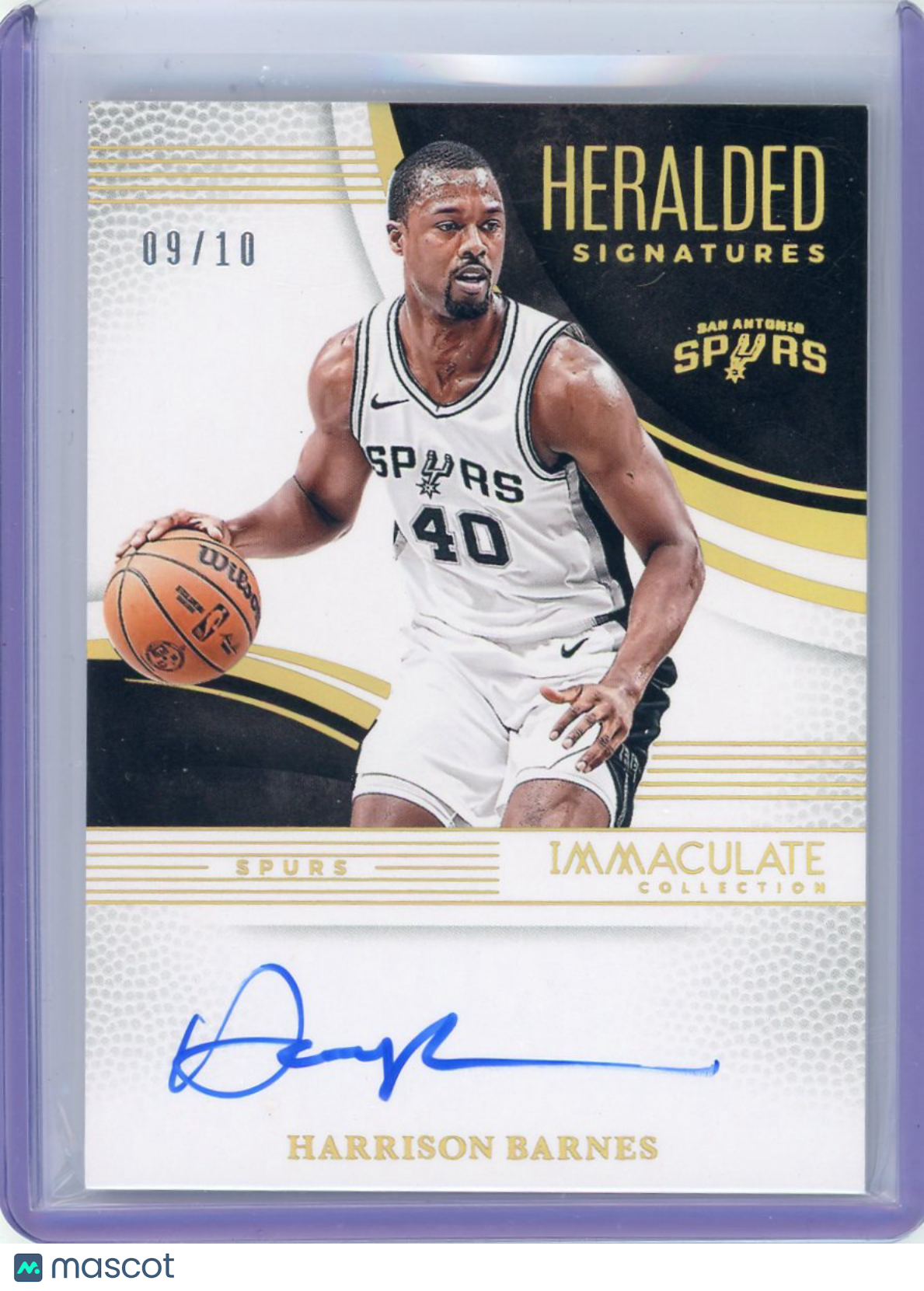 Harrison Barnes - 2024-25 Panini Immaculate NBA Heralded Auto Gold 09/10 HRS-HBA