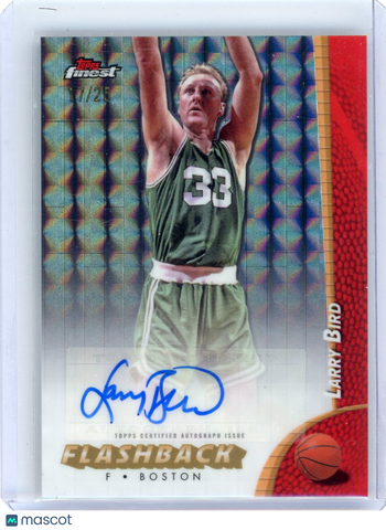 Larry Bird - 2024-25 Topps Finest Basketball Flashback Black Auto 17/25 FBA-LB