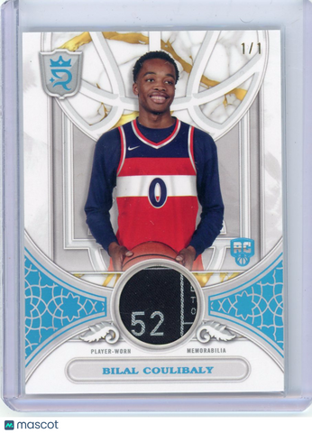 Bilal Coulibaly - 2023/24 Topps Royalty NBA 1/1 Laundry Tag Patch Rookie RBR-BC
