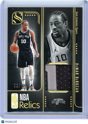 DeMar DeRozan - 2024-25 Panini Silhouette NBA Relics 02/10 Gold Patch GU REL-DEM
