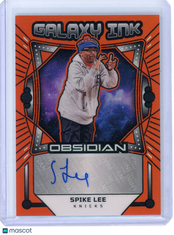 Spike Lee - 2024-25 Panini Obsidian Galaxy Ink Orange Flood Auto 95/99 GI-LEE NY