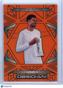 Victor Wembanyama - 2024-25 Panini Obsidian Basketball Trophy Orange 083/125