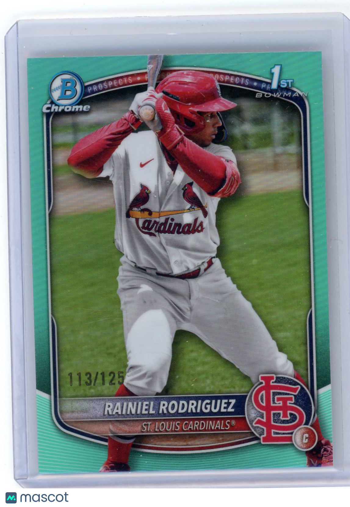 Rainiel Rodriguez - 2025 Bowman Chrome Prospects Topps Aqua Refractor 113/125