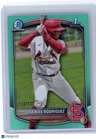 Rainiel Rodriguez - 2025 Bowman Chrome Prospects Topps Aqua Refractor 113/125