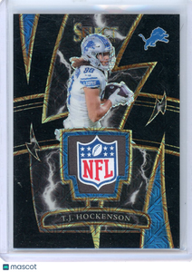T.J. Hockenson - 2022 Panini Select Black Prizm 1/1 NFL Shield Patch