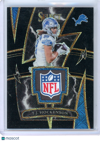 T.J. Hockenson - 2022 Panini Select Black Prizm 1/1 NFL Shield Patch