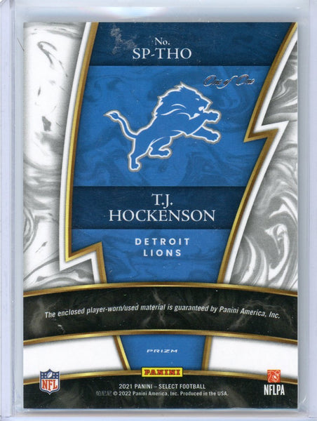T.J. Hockenson - 2022 Panini Select Black Prizm 1/1 NFL Shield Patch