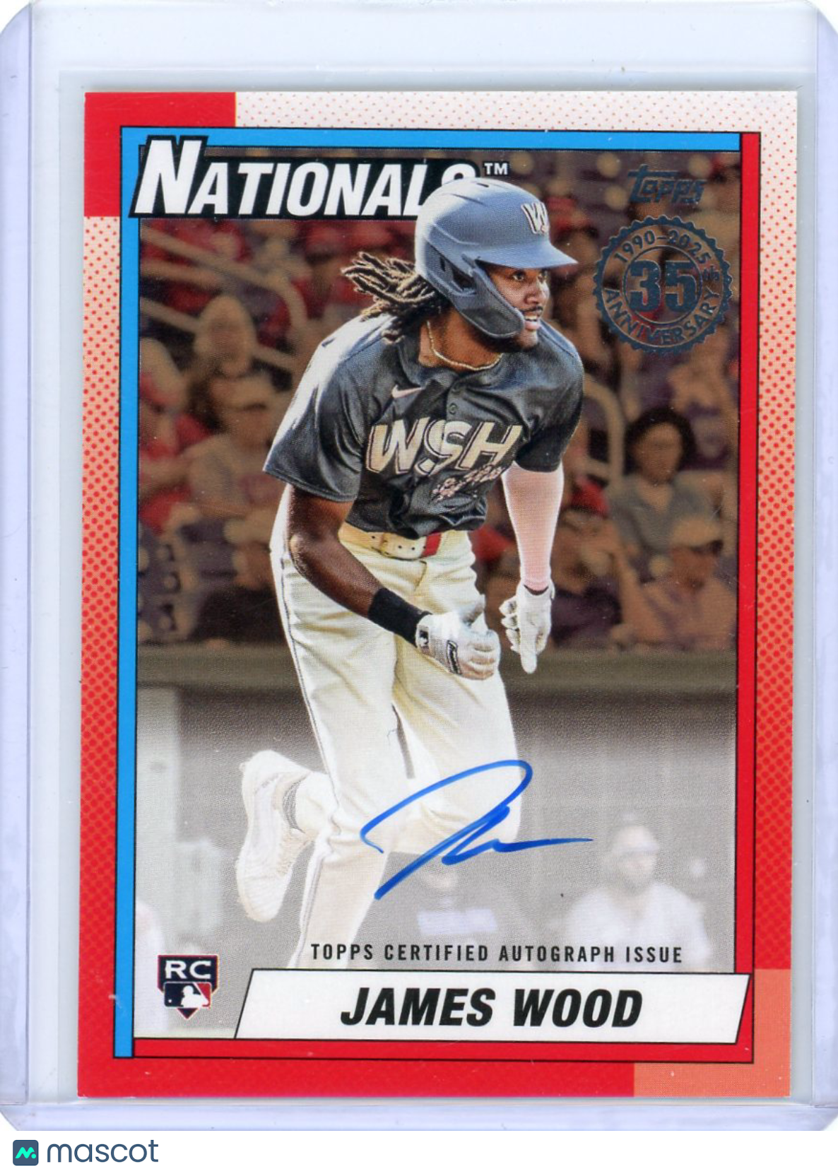 James Wood - 2025 Topps 1990 Baseball Auto RC / 50 35th Anniversary