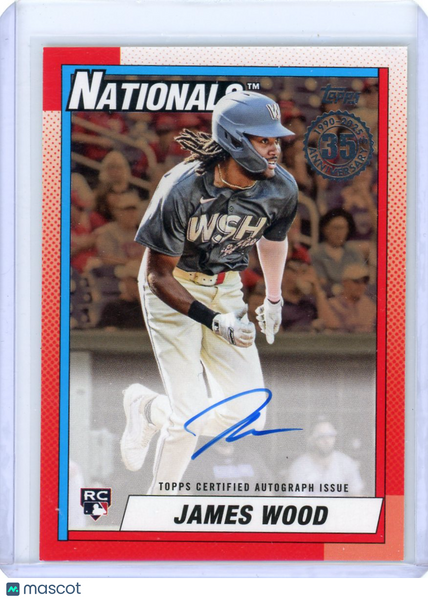 James Wood - 2025 Topps 1990 Baseball Auto RC / 50 35th Anniversary