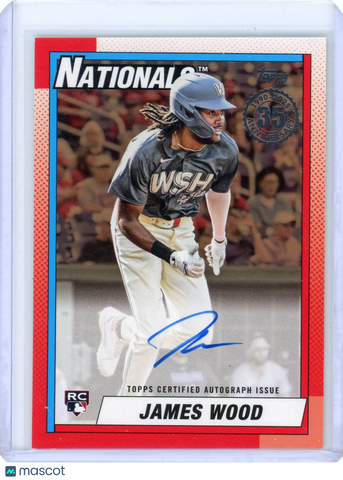 James Wood - 2025 Topps 1990 Baseball Auto RC / 50 35th Anniversary