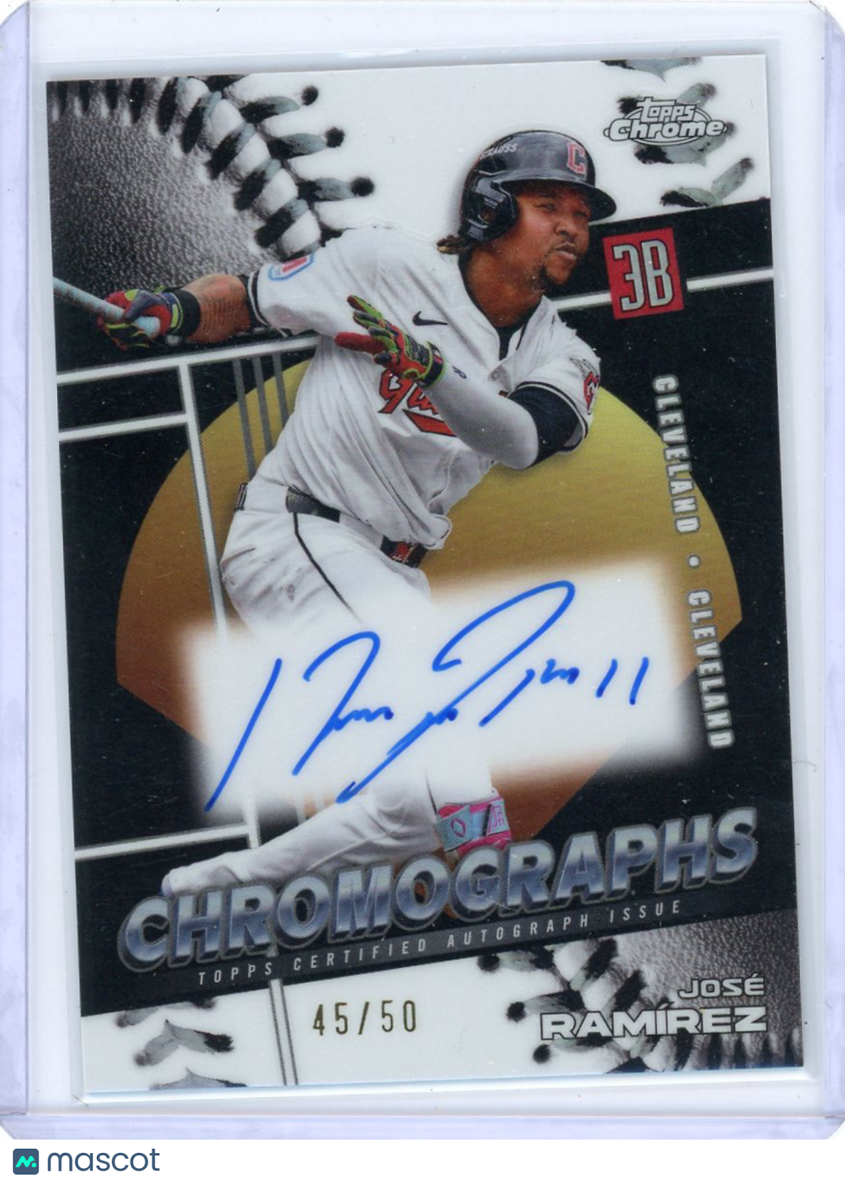 José Ramírez - 2025 Topps Chrome Chromographs On Card Auto 45/50