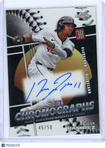 José Ramírez - 2025 Topps Chrome Chromographs On Card Auto 45/50
