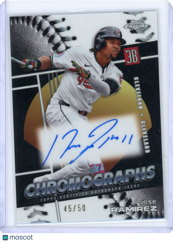 José Ramírez - 2025 Topps Chrome Chromographs On Card Auto 45/50