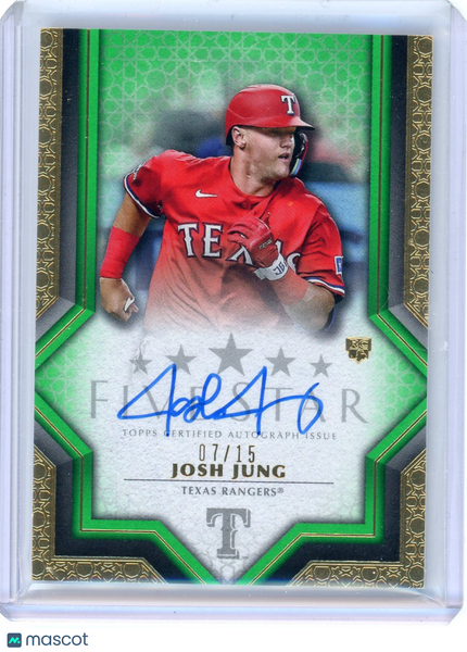 Josh Jung - 2023 Topps Five Star Green Rookie Auto 07/15