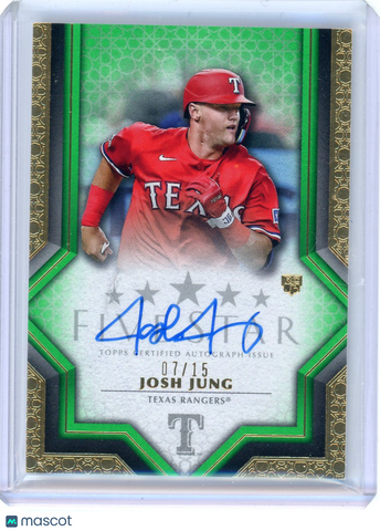 Josh Jung - 2023 Topps Five Star Green Rookie Auto 07/15