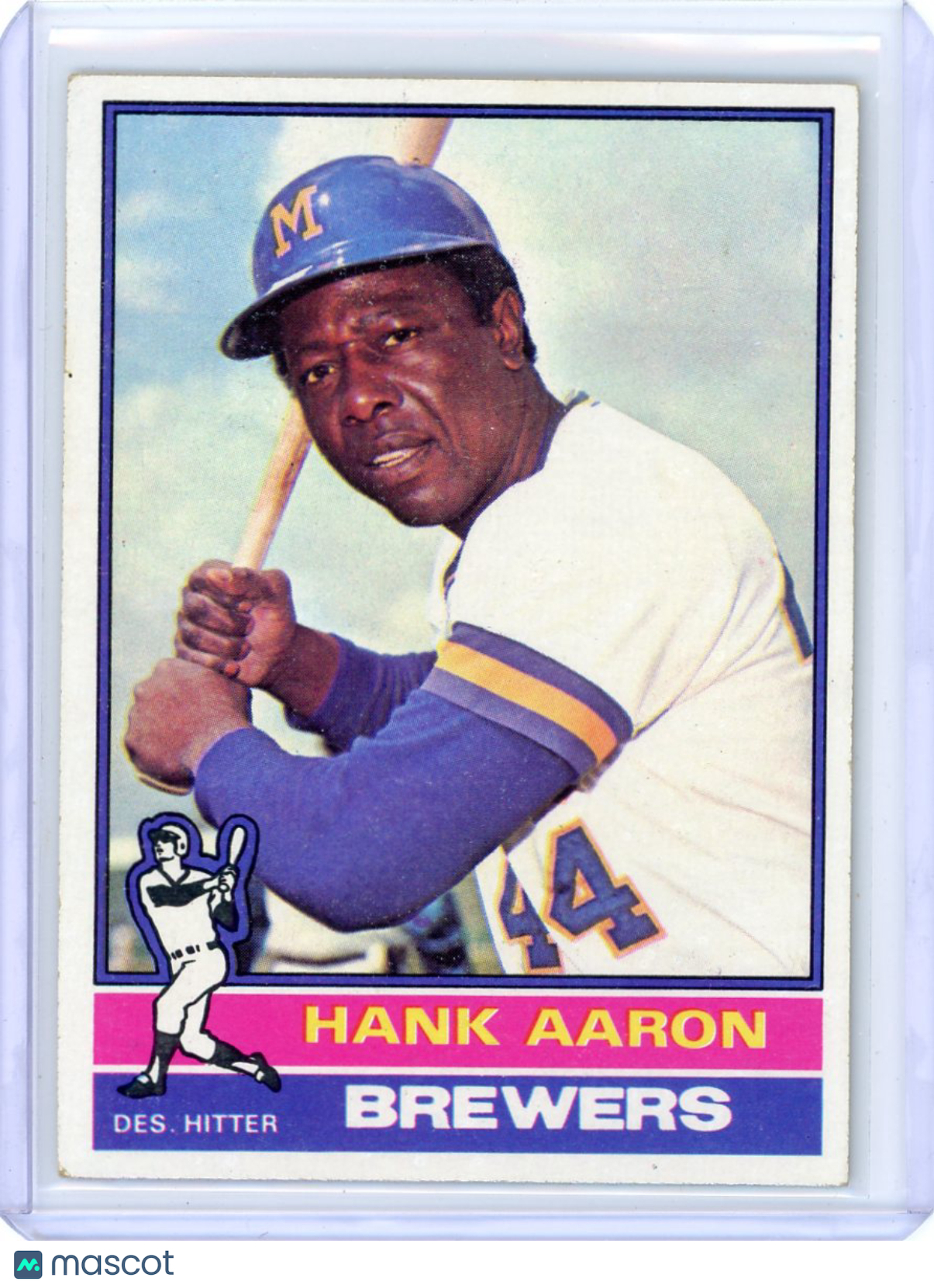Hank Aaron - 1976 Topps Baseball #550 Brewers