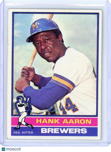 Hank Aaron - 1976 Topps Baseball #550 Brewers