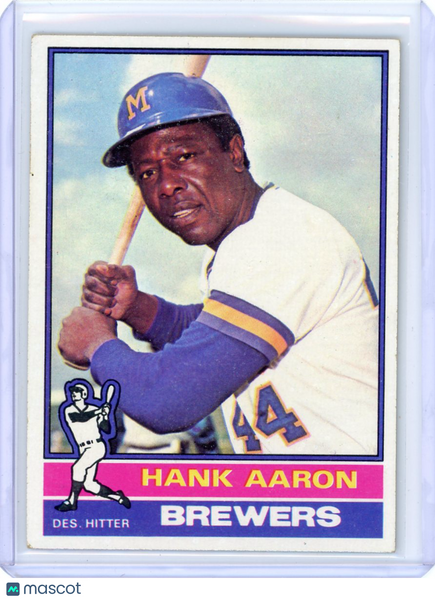Hank Aaron - 1976 Topps Baseball #550 Brewers
