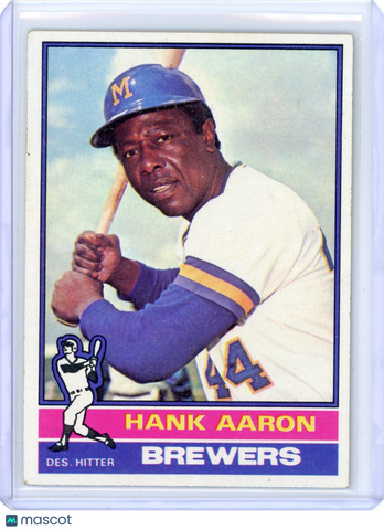 Hank Aaron - 1976 Topps Baseball #550 Brewers