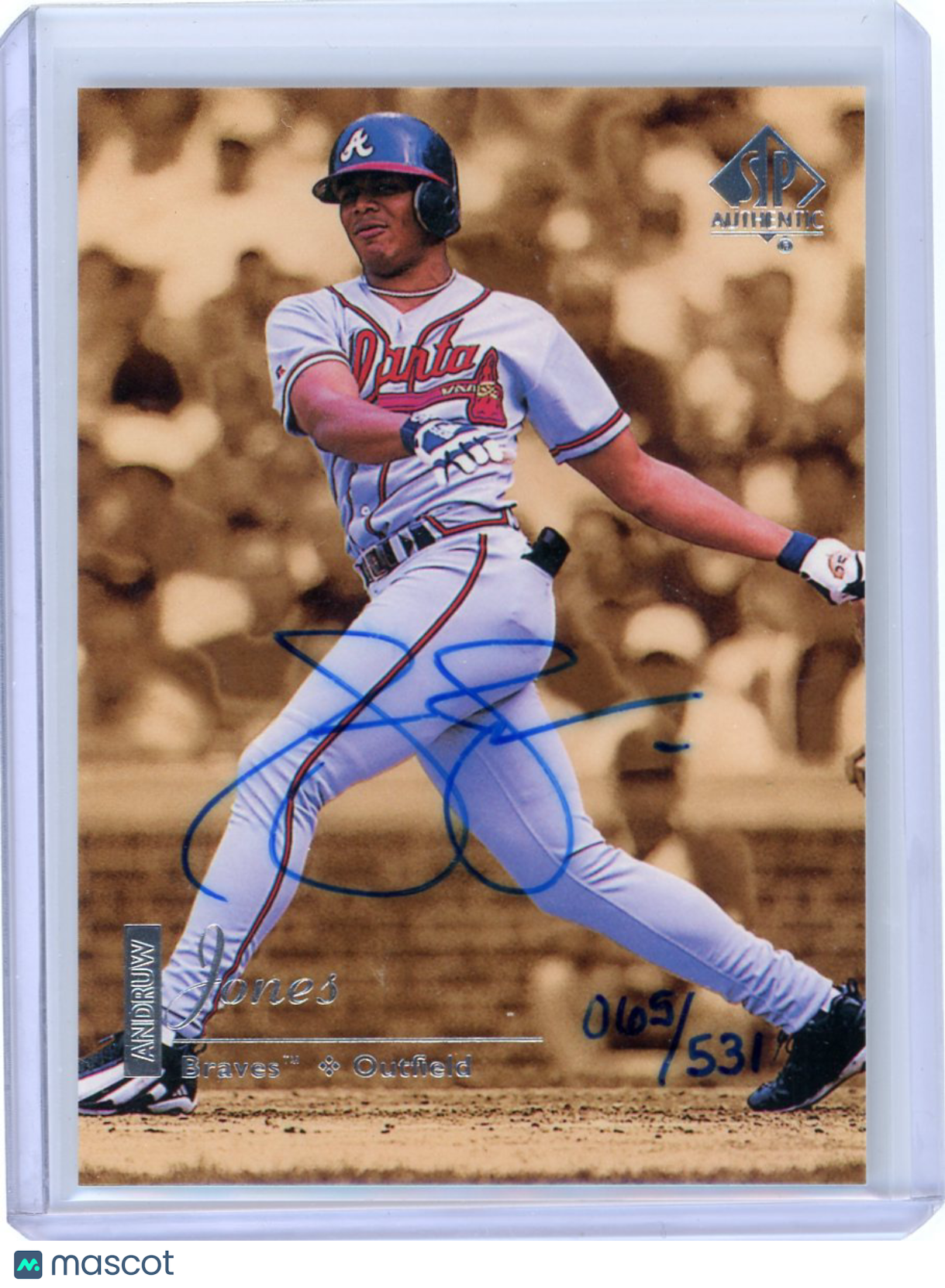 Andruw Jones - 1999 Upper Deck SP Authentic Buyback Auto 2000 065/531 Braves