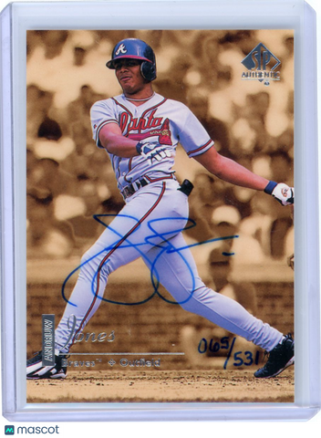 Andruw Jones - 1999 Upper Deck SP Authentic Buyback Auto 2000 065/531 Braves