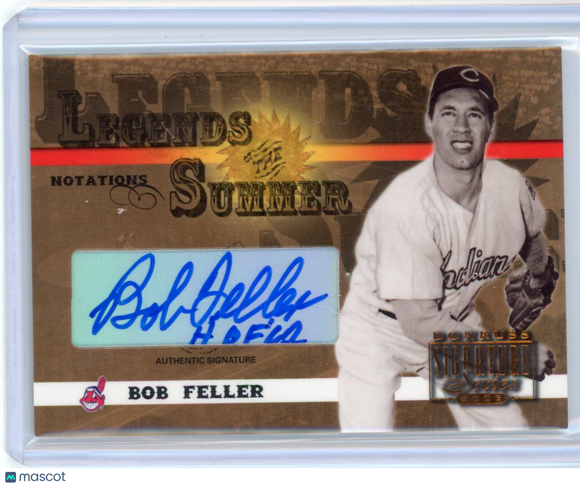 Bob Feller - 2003 Donruss Legends of the Summer Notations Authentic Auto 168/250