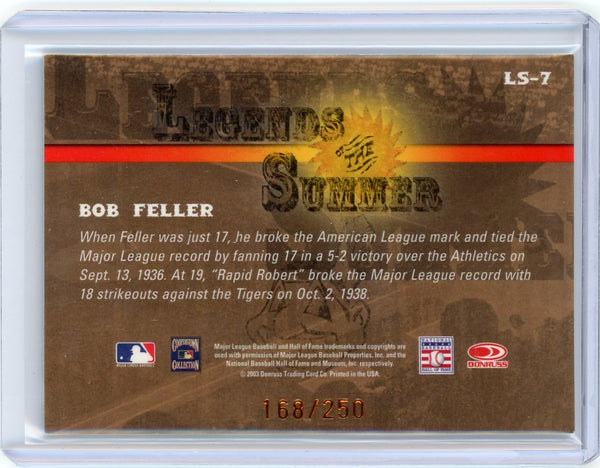 Bob Feller - 2003 Donruss Legends of the Summer Notations Authentic Auto 168/250