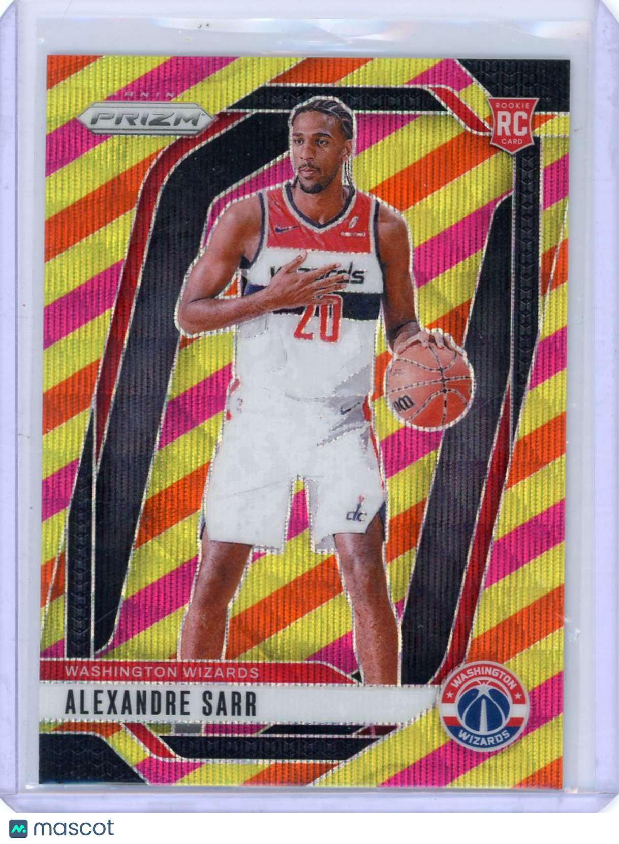 Alexandre Sarr - 2024-25 Panini Prizm Basketball Orange/Yellow Striped RC 05/88