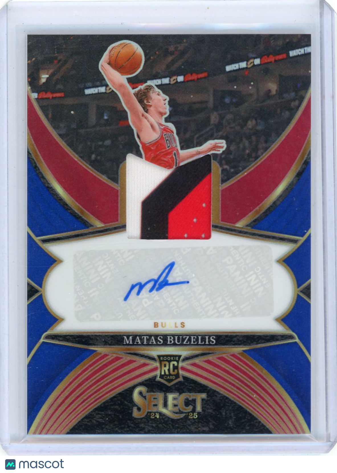 Matas Buzelis - 2024-25 Panini Select Prizm Blue 05/49 Patch Auto RPA RJA-BUZ