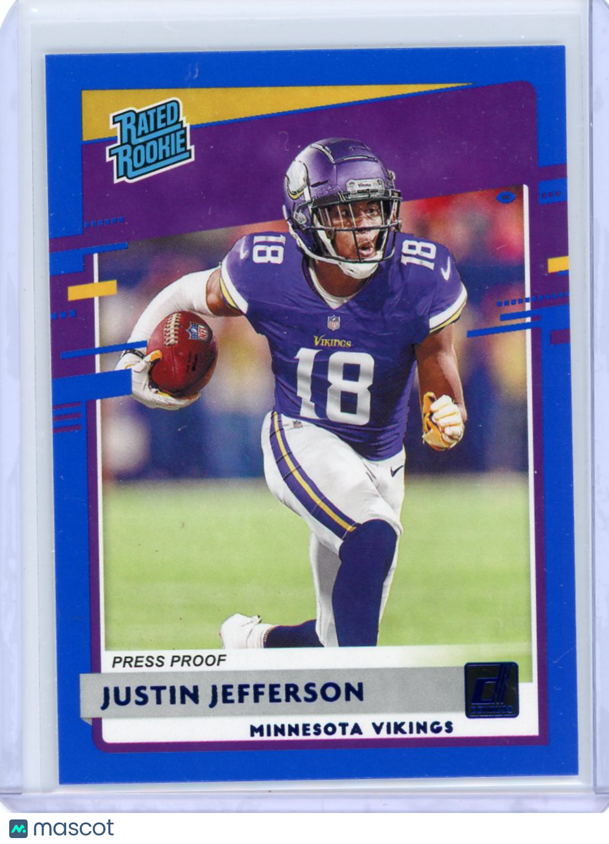 Justin Jefferson - 2020 Panini Donruss Rated Rookie Press Proof Blue #313