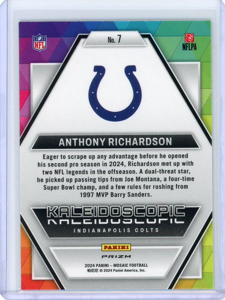 Anthony Richardson - 2024 Panini Mosaic Prizm Kaleidoscopic SP #7 Colts