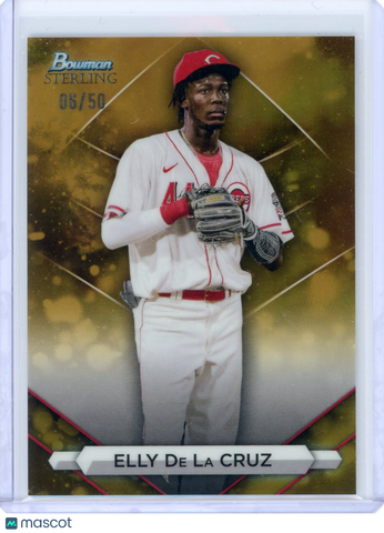 Elly De La Cruz - 2023 Bowman Sterling Baseball Gold 06/50