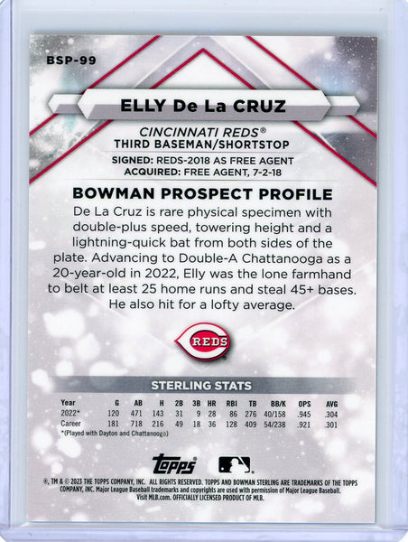 Elly De La Cruz - 2023 Bowman Sterling Baseball Gold 06/50