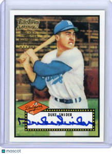 Duke Snider - 2002 Team Topps Legends Auto Signature Certified 1952 Reprint #37