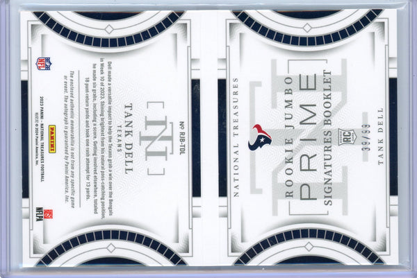Tank Dell - 2024 Panini National Treasures Booklet Rookie Patch Auto /99 RC