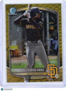 Leo De Vries - 2025 Bowman Chrome Gold Reptillian Refractor /50