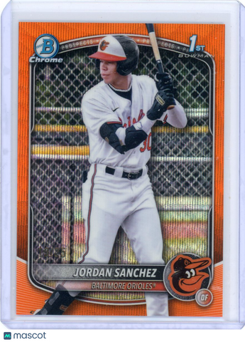 Jordan Sanchez - 2025 Bowman Chrome Orange Wave Refractor 1st /25
