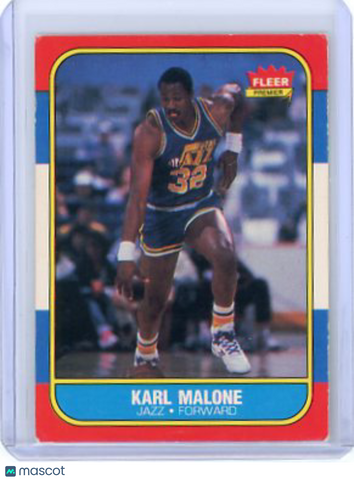 Karl Malone - 1986 Fleer Basketball #68 Utah Jazz