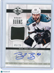 Brent Burns - 2012-13 Panini Limited Signature 05/25 Jersey Patch Auto Sharks