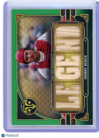 Johnny Bench - 2022 Topps Triple Threads Game Used Relic Green /18