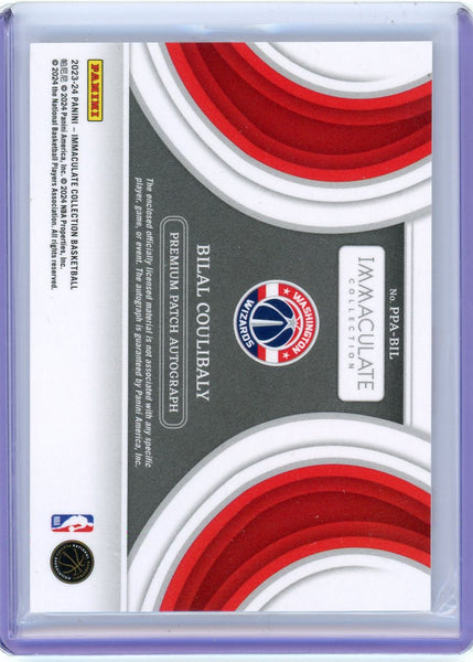 Bilal Coulibaly - 2024 Panini Immaculate Rookie Patch Auto RPA Red /25