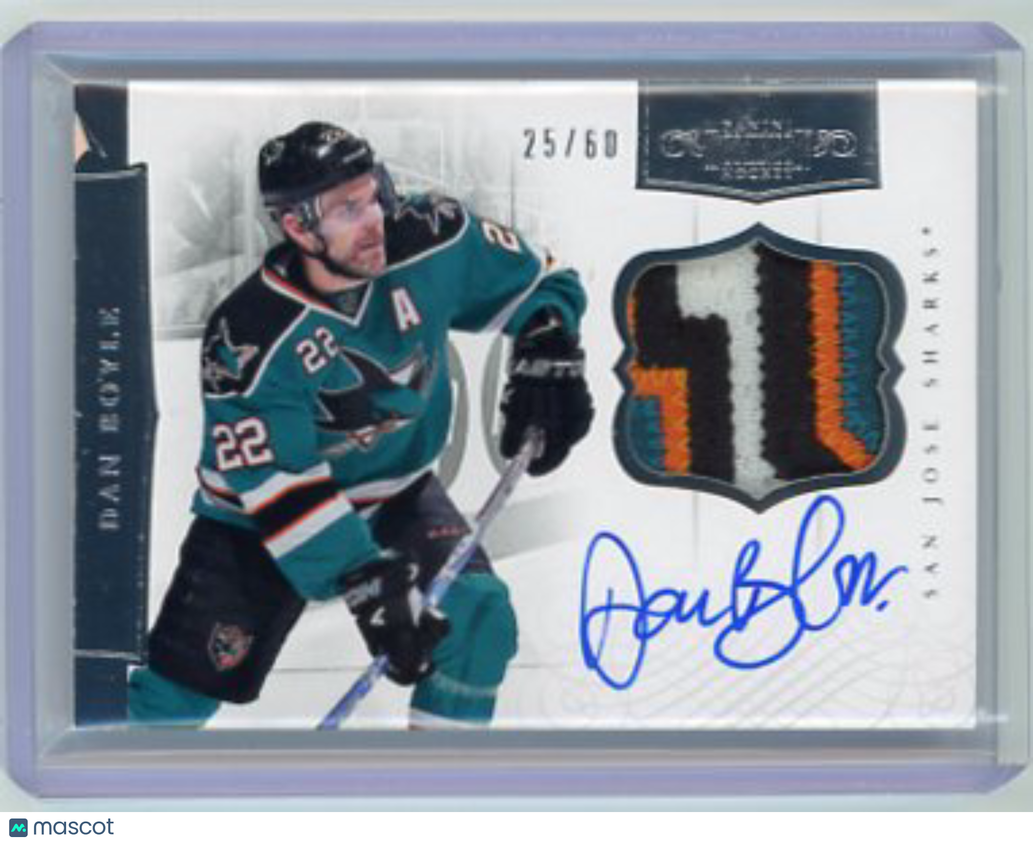 Dan Boyle - 2011-12 Panini Dominion Hockey 25/60 Patch Auto #79