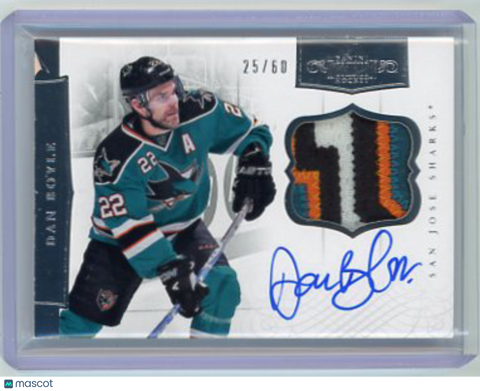 Dan Boyle - 2011-12 Panini Dominion Hockey 25/60 Patch Auto #79