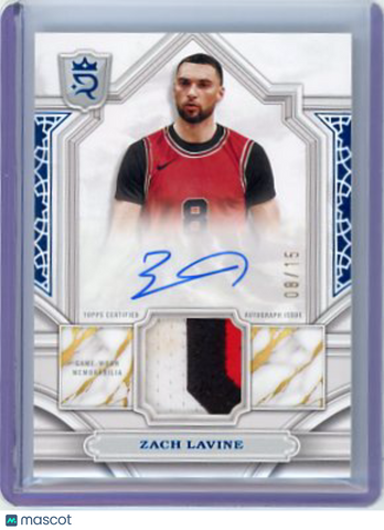 Zach LaVine - 2023-24 Topps Royalty Basketball Auto Patch Relic 08/15 RA-ZL