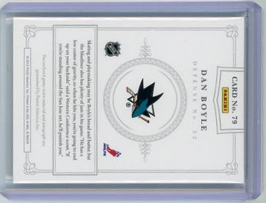 Dan Boyle - 2011-12 Panini Dominion Hockey 25/60 Patch Auto #79