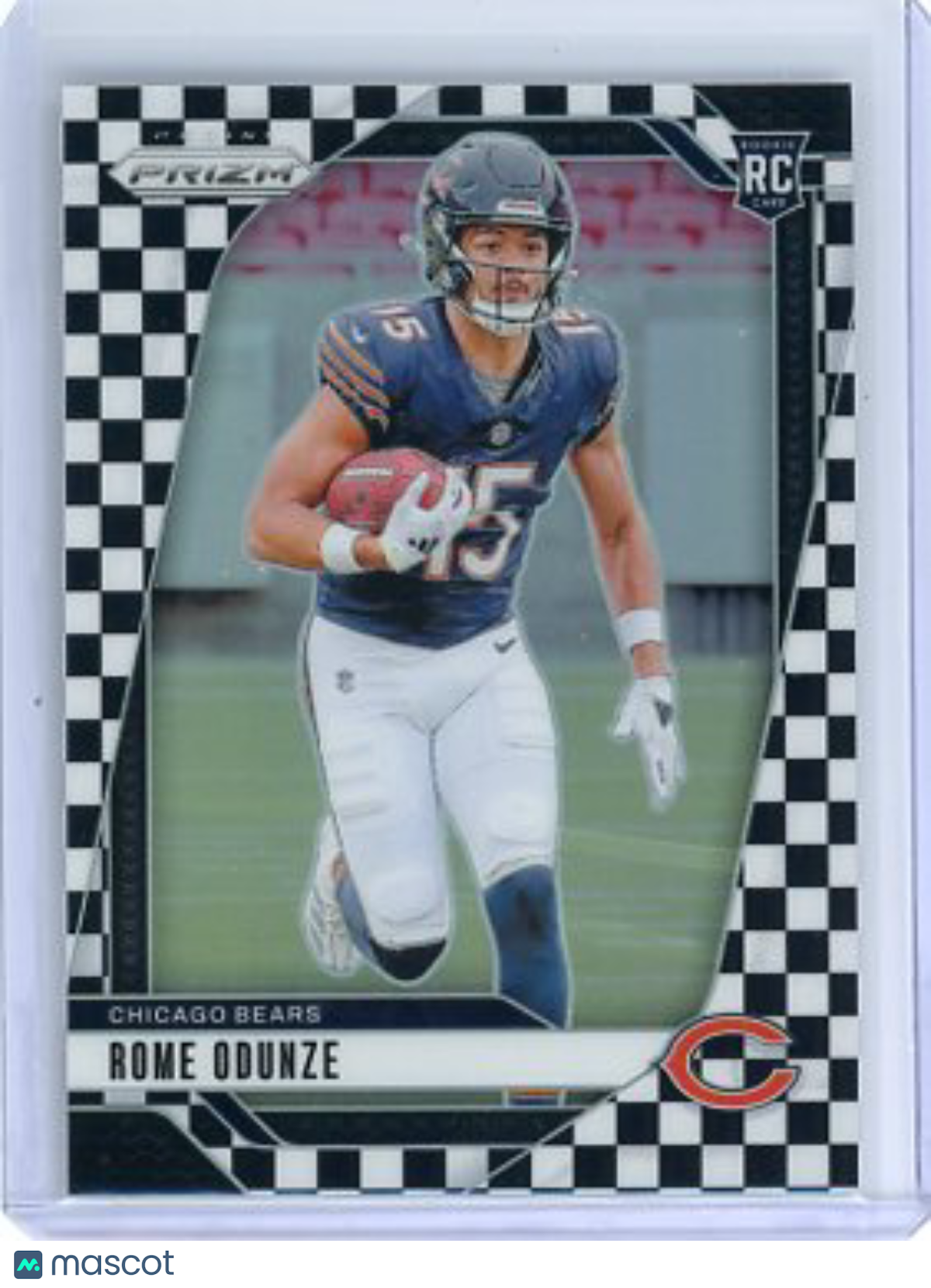Rome Odunze - 2024 Panini Prizm Football Checkerboard Black White Rookie #385